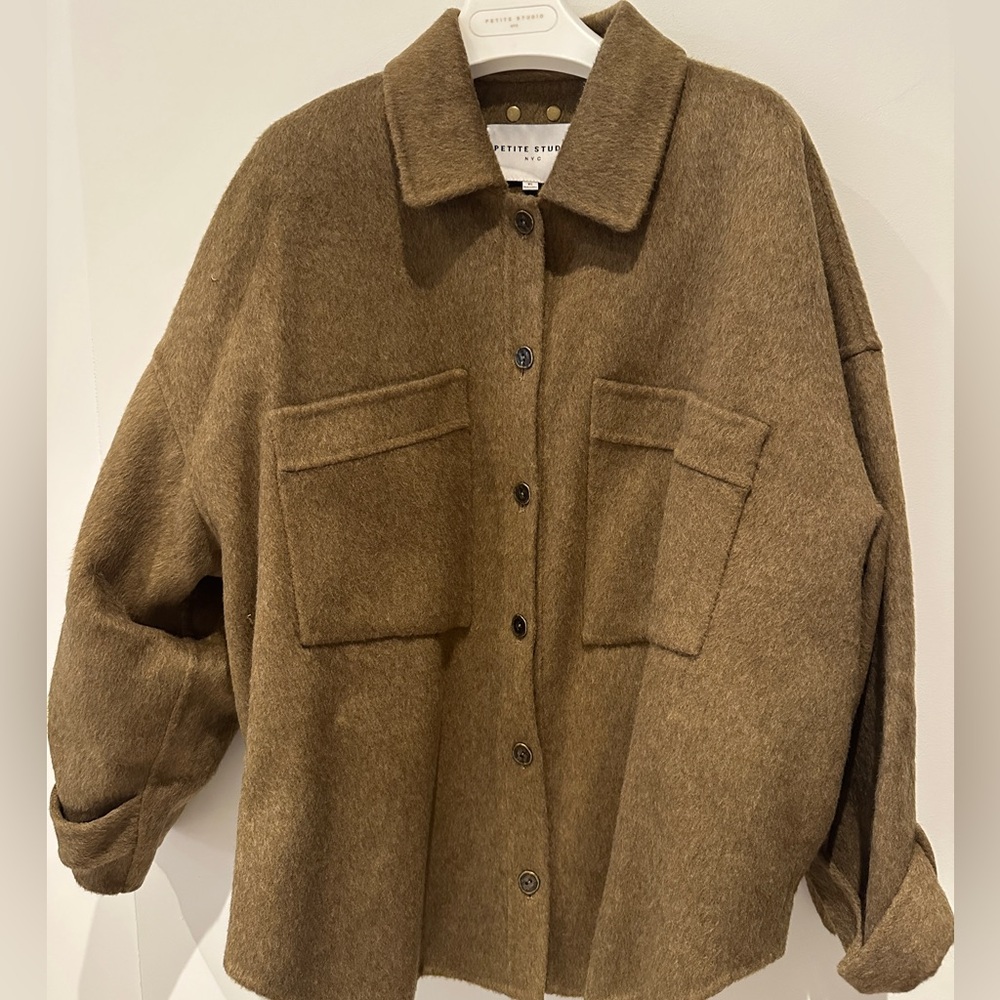 NWOT- Petite Studio Women's Tan Utility Jacket